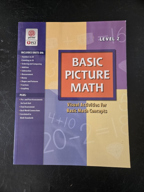 Basic Picture Math Level 2 & 3 PRO-ED PCI Special Education Workbook Set gallery