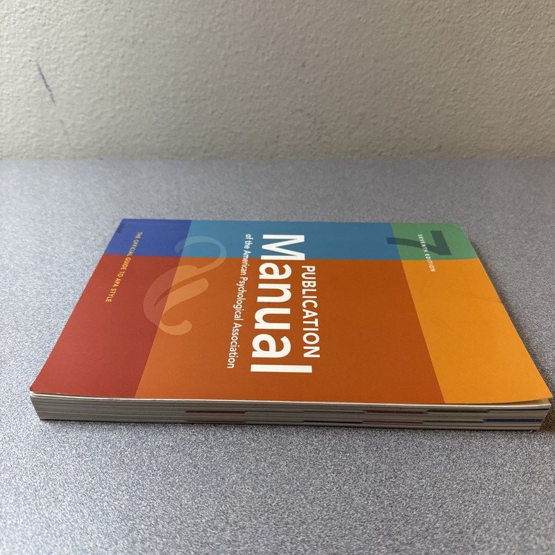 Publication Manual (OFFICIAL) 7th Edition of the American Psychological... gallery
