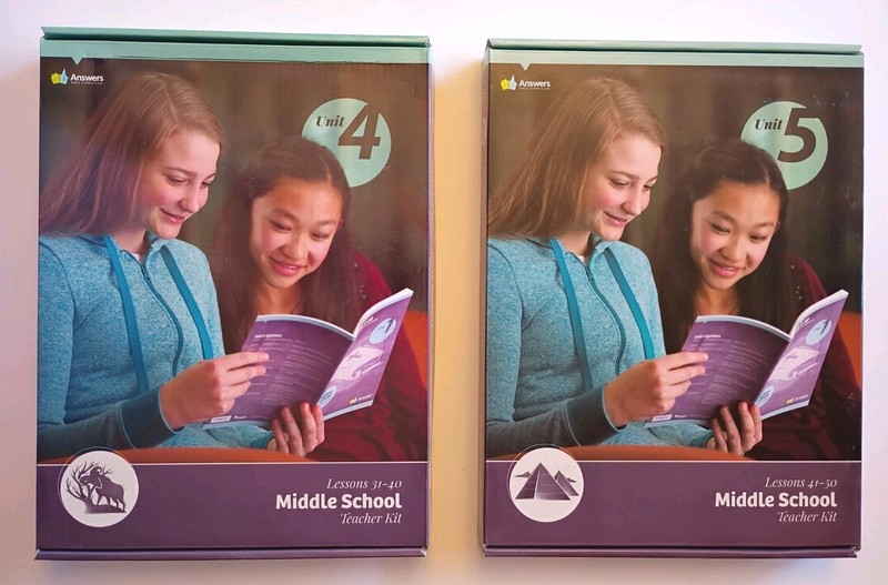 Answers Bible Curriculum Middle School Teacher Kit Units 4 & 5 Sunday School AIG