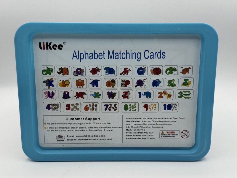 Likee Alphabet Matching Cards Wooden Letter & Number Complete Set, Pre-owned