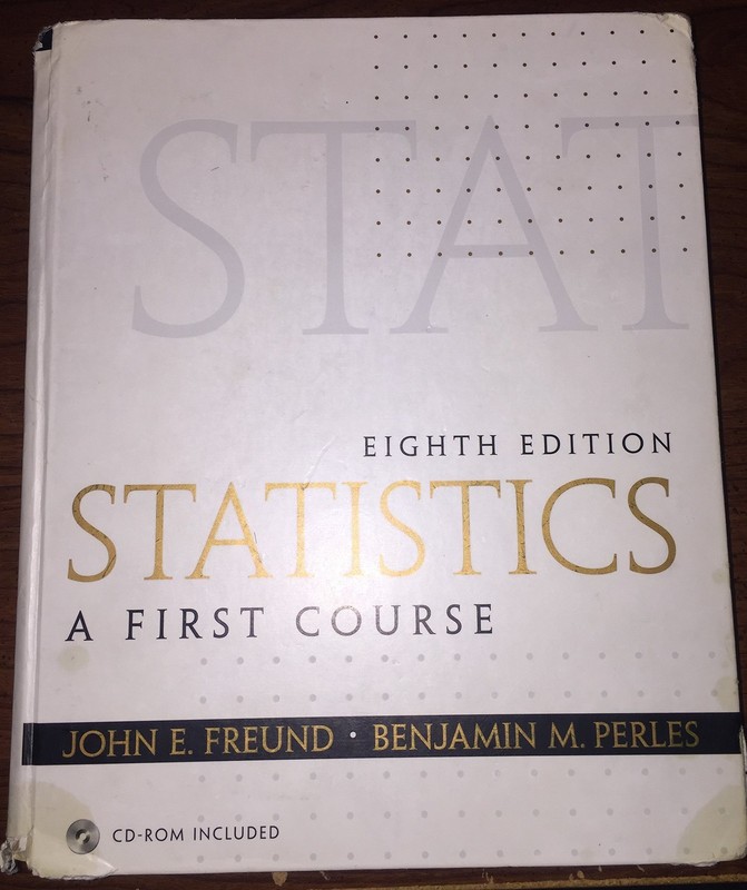 Statistics: A First Course – paperback Perles, Benjamin|Freund, John