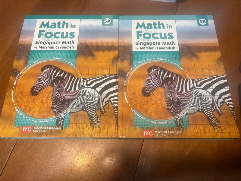 Marshall Cavendish Math in Focus SINGAPORE Math STUDENT Textbook 5A B Homeschool