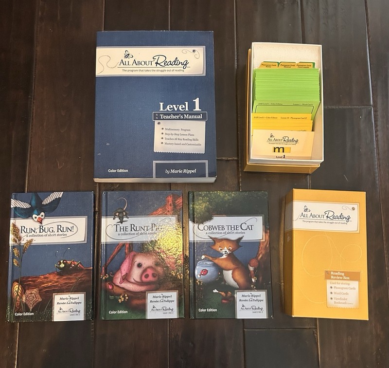 All About Reading Level 1 Teachers Manuals, Readers & Flash Cards