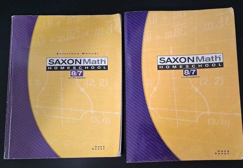 Saxon Math 8/7: Homeschool Student Text and Solutions Manual by HAKE