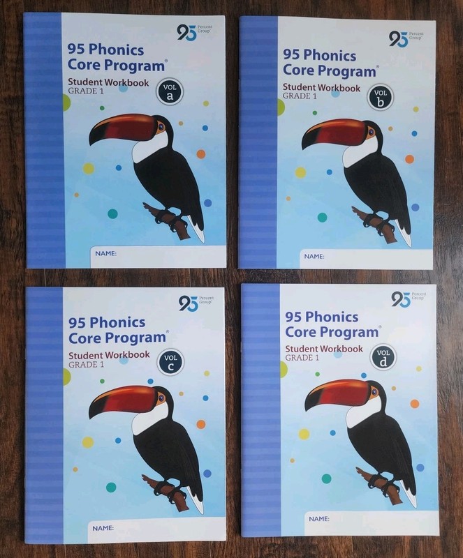 95 Phonics Core Program Student Workbook Grade 1 Vol. A – D