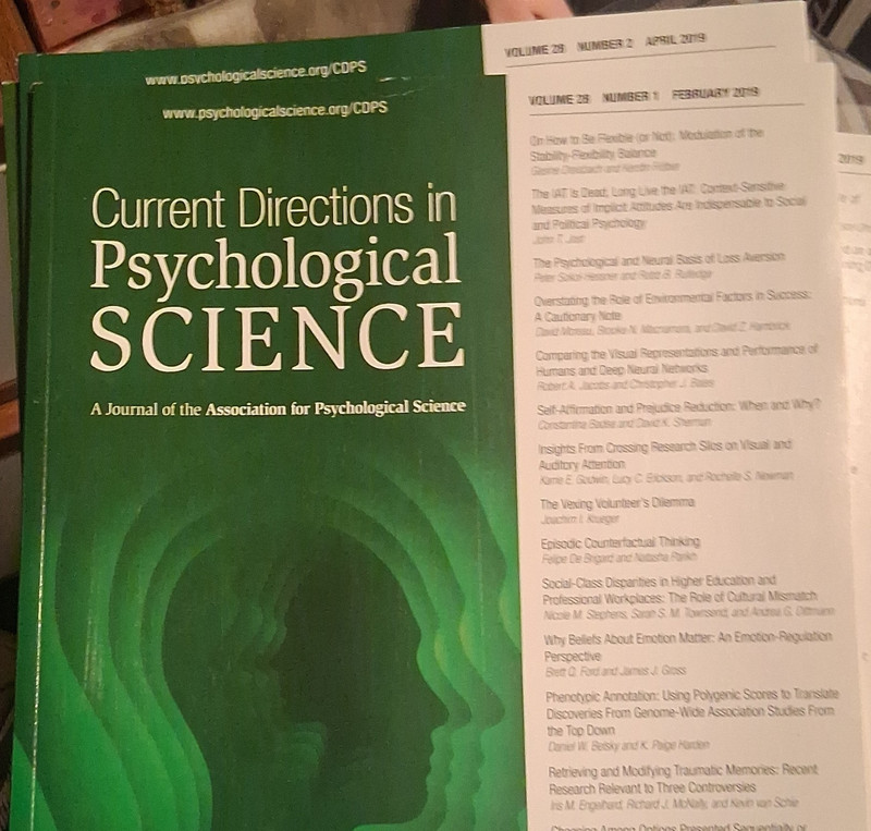 Current Directions in Psychological Science Vol 28 Issues 1-3,5,6 2019