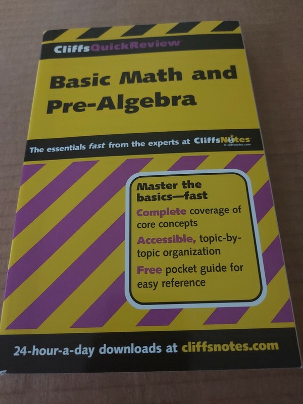 2001 CliffQuickReview Book “Basic Math and Pre-Algebra” by Jerry Bobrow