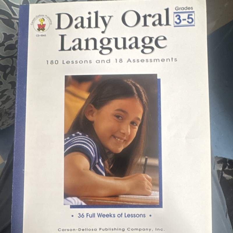 Carson-Dellosa Daily Oral Language Grades 3-5 Paperback Language Arts Textbook