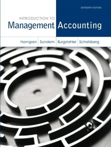 Introduction to Management Accounting by Charles Horngren: Used