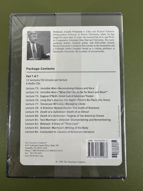 Great Courses CLASSICS AMERICAN LITERATURE A. Weinstein Parts 1-7 DVD + Book Set gallery