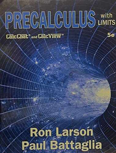Precalculus with Limits, – Hardcover, by Larson Ron; Battaglia – Acceptable n