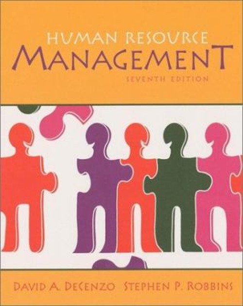 Human Resource Management Paperback Stephen P., De Cenzo, David A