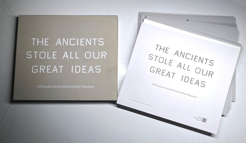 ED RUSCHA THE ANCIENTS STOLE ALL OUR GREAT IDEAS 2013 40 Cards Slipcase VG SHOWN