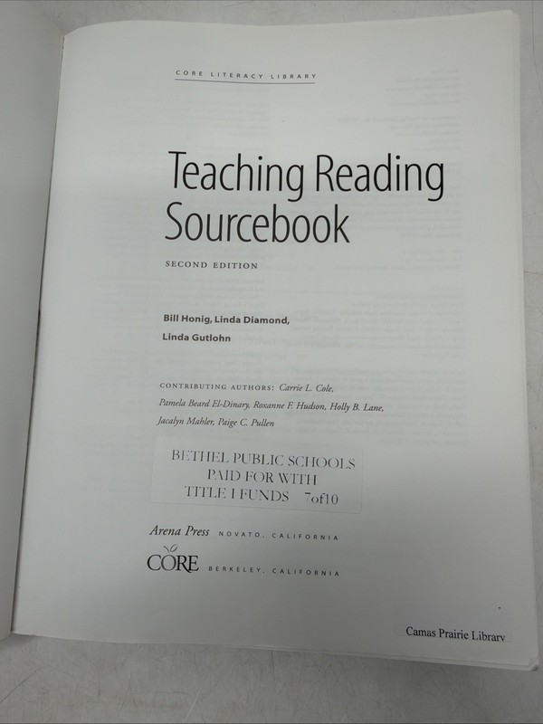 Teaching Reading Sourcebook by Linda Diamond, Bill Honig, Linda Gutlohn and... gallery