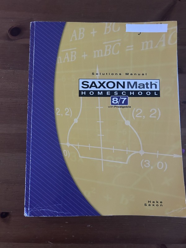 Saxon Math 8/7 Prealgebra Homeschool Set Textbook Solutions Manual, Tests gallery