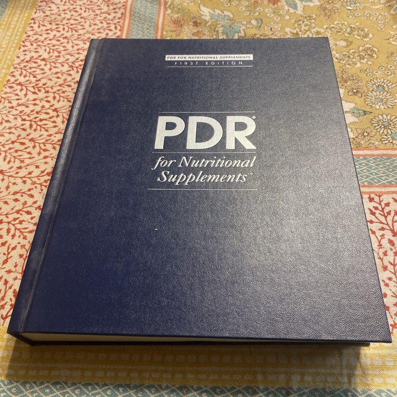 PDR For Nutritional Supplements First Edition Thomson Healthcare 2001