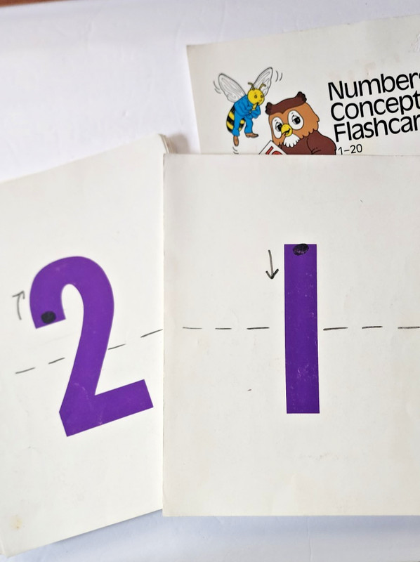 Giant Numbers Concept Flashcards 8 1/2" X 11" Colorful Kindergarten gallery
