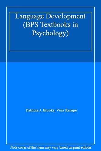 Language Development By Patricia J. Brooks, Vera Kempe