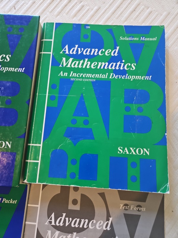 Saxon Advanced Mathematics Second Edition 4 Book Full Set W/Lesson & Test Cd gallery