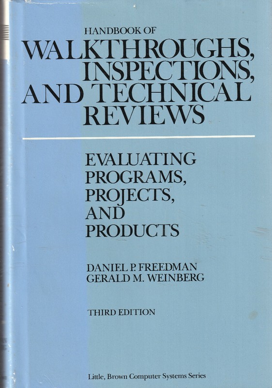 Handbook of Walkthrough Inspection Techniques by Daniel P. Freedman (Hardcover,