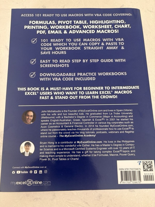 101 Ready To Use Microsoft Excel Macros by Hong & Michaloudis NEW Paperback gallery