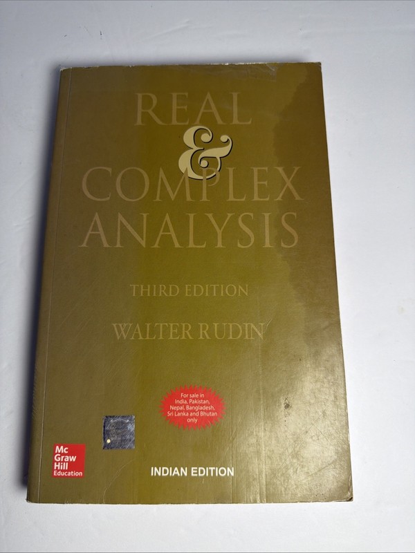 Real And Complex Analysis By Walter Rudin 3rd INTL ED-9780070619876