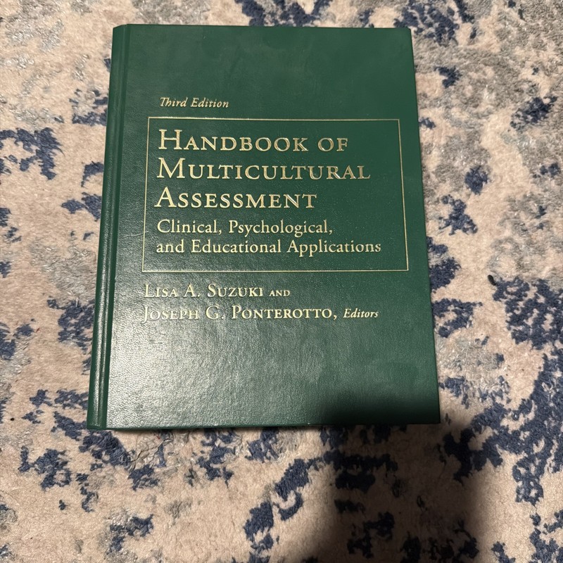 Handbook of Multicultural Assessment: Clinical, Psychological, and Education…
