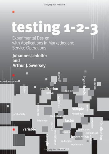 TESTING 1 – 2 – 3: EXPERIMENTAL DESIGN WITH APPLICATIONS By Johannes Ledolter