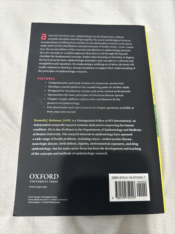 Epidemiology : An Introduction by Kenneth J. Rothman (2012, Trade Paperback) gallery