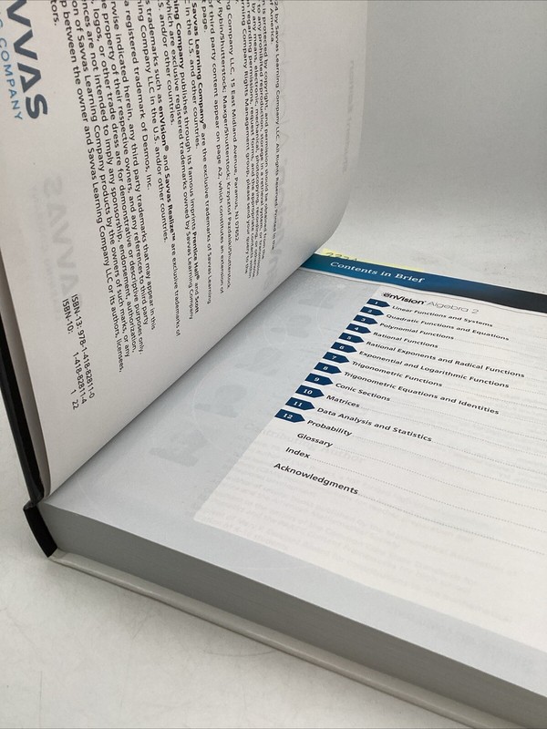 EnVision Algebra 2 Georgia Student Edition Savvas Learning Company Textbook gallery