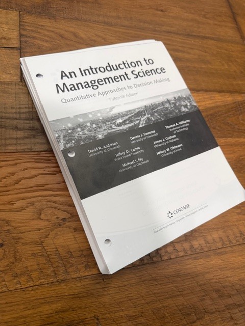 Intro to Management Science: Quantitative Approaches to Decision Making 15th Ed gallery