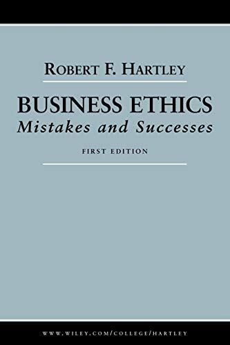 Business Ethics: Mistakes and Successes, Hartley 9780471663737 Free Shipping-,