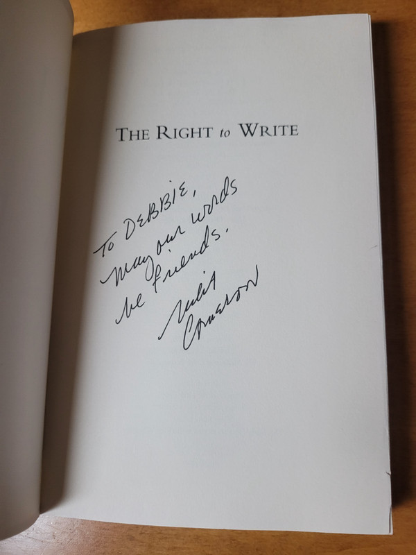 The Right to Write: Initiation Into the Writing Life Signed Julia Cameron gallery