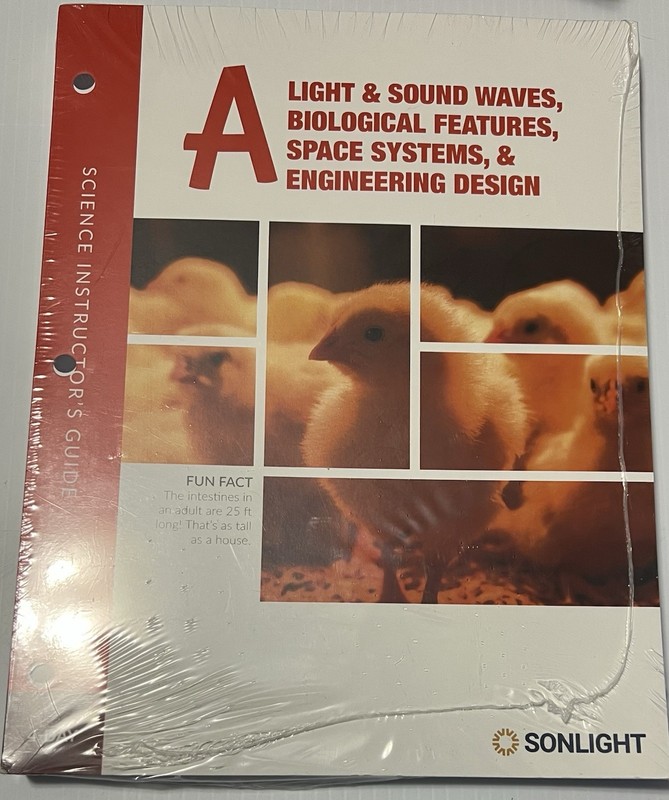 NEW Sonlight Science A 4 Day Instructors Guide Light Sound Waves Biological Feat