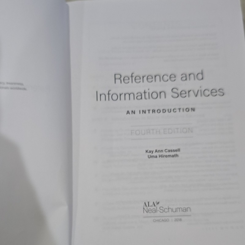 Reference and Information Services: An Introduction 4th Ed Cassell PB gallery