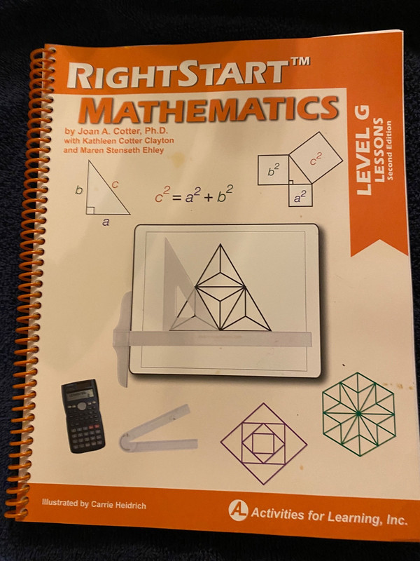 RightStart Mathematics Level G Lessons 2nd Edition Spiral Like New