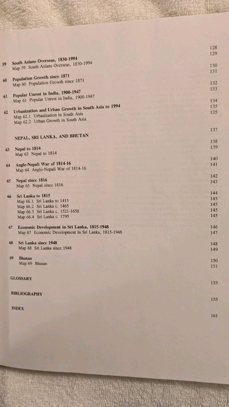 AN ATLAS & SURVEY OF SOUTH ASIAN HISTORY, Ex-Library, HB, 1995. M.E. Sharpe gallery