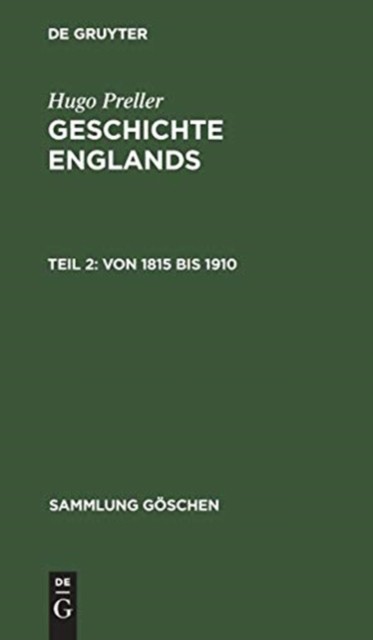 Preller - Von 1815 bis 1910 - New hardback or cased book - X555z