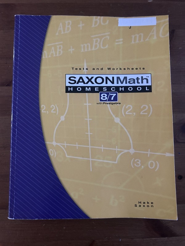 Saxon Math 8/7 Prealgebra Homeschool Set Textbook Solutions Manual, Tests gallery