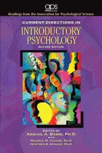 Aps Current Directions in – Paperback, by Baird Abigail A. – Very Good