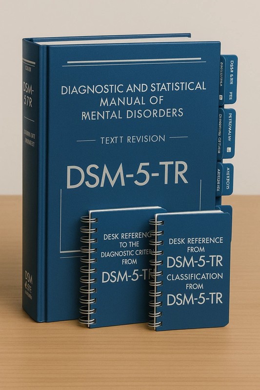 DSM-5-TR Hardcover + Tabs + Desk Reference SP+Classification 3 book set Lot of 5