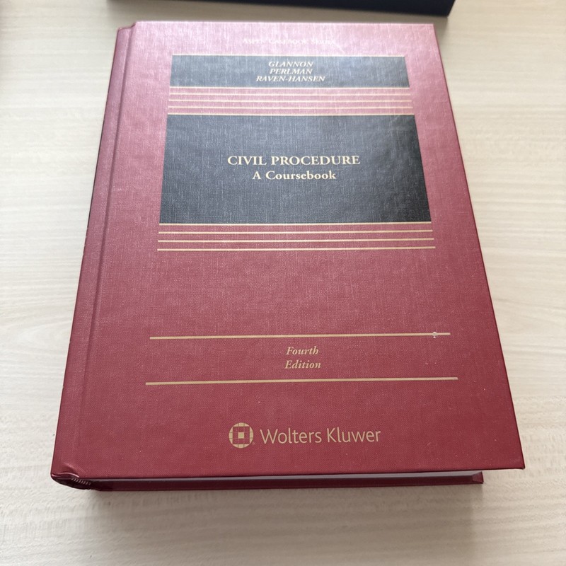Civil Procedure: A Coursebook – Hardcover, by Glannon Joseph W. Very Good