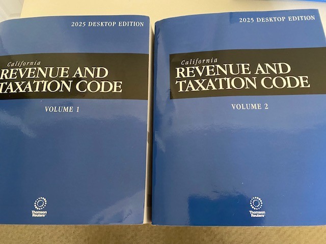 California Revenue and Taxation Code 2025 2 volumes Law Books