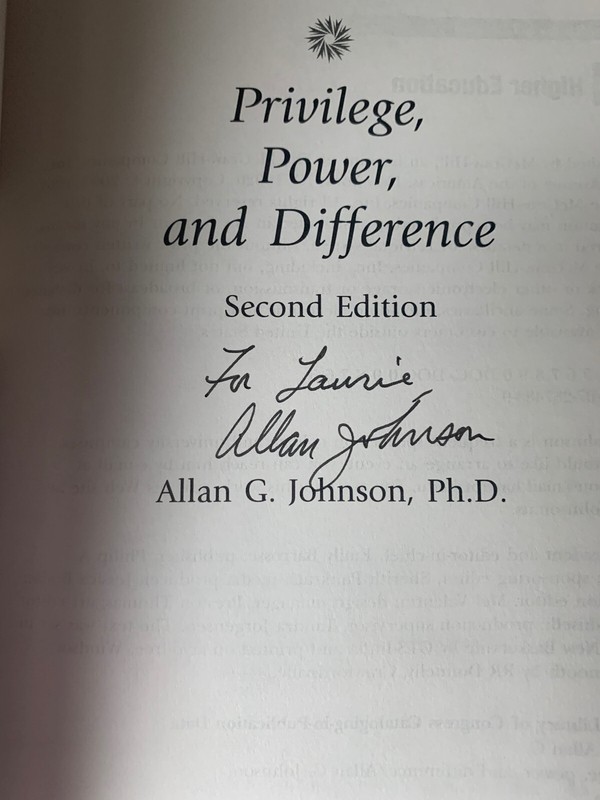 Privilege, Power, and Difference by Allan G. Johnson (2005, AUTOGRAPHED gallery