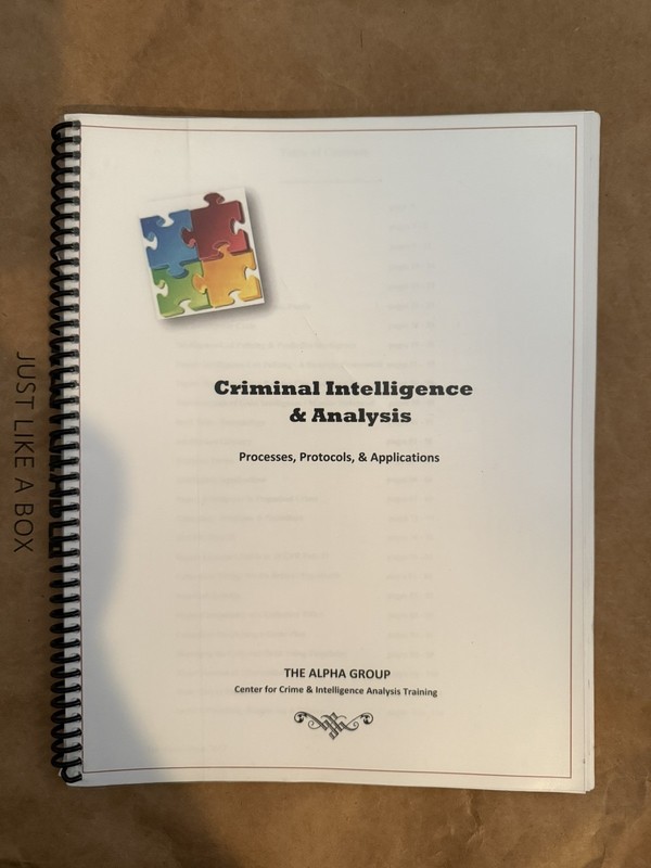 Crime Analysis Alpha Group Three Book Lot Criminal Investigative, Intelligence gallery