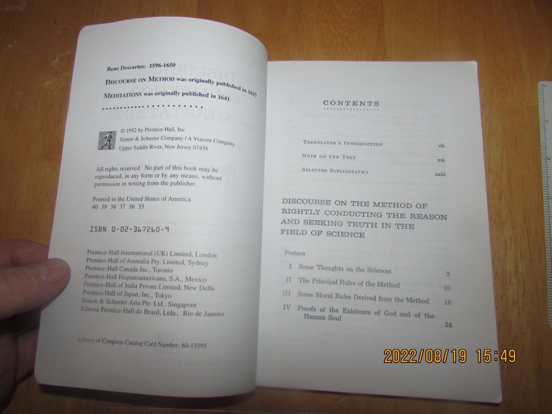 Descartes : Discourse on Method and the Meditations by Laurence Lafleur (1960, T gallery