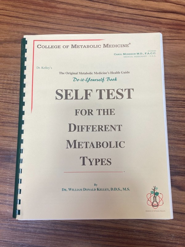 Vtg OLD STOCK DR. KELLEY SELF TEST FOR THE DIFFERENT METABOLIC TYPES SELF-HELP