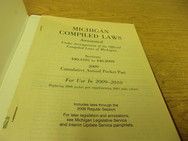 Michigan Compiled Laws Annot. Sect: 440.41 To 440.9 Uniform Comm. Code 2009 gallery