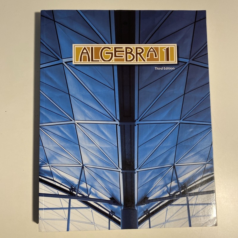 BJU Press Algebra 1 Student Text 3rd Edition Textbook Homeschool Math