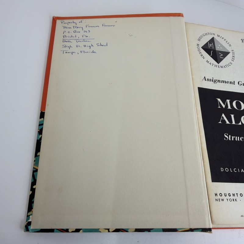 Modern Algebra: Structure and Method Book 1 Teacher’s Manual 1962 Hardcover gallery